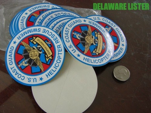 US United States Coast Guard Round 3-1/4" Window Decal/Sticker USCG Helicopter - Picture 4 of 5