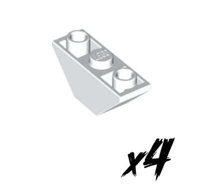 4x LEGO 2341   3x1 Spitze   inverted Slope   weiß   white