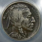 1918-S__Buffalo Nickel__VF 20__BETTER DATE__Indian Head, Anacs, Coin