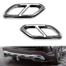Auspuffblende Abdeckung Chrom Blende Set f&uuml;r Mercedes-Benz GLC X254 AMG 2023+