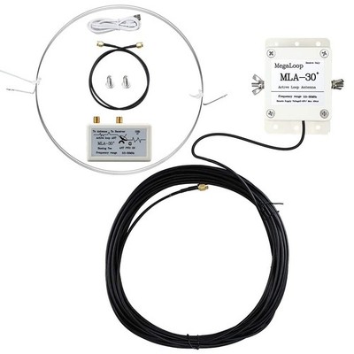 MLA-30+ Loop Antenna, 0.5-30MHz Active Receiving Antenna Rainproof, with 10m ...