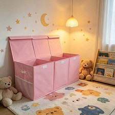 3-Grid Extra-Large Children's Toy Box, Storage Box, Foldable And Sturdy Storage