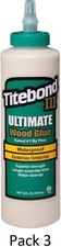 3 Pack 16 oz Ultimate Wood Glue Waterproof Strong Bonding for Outdoor