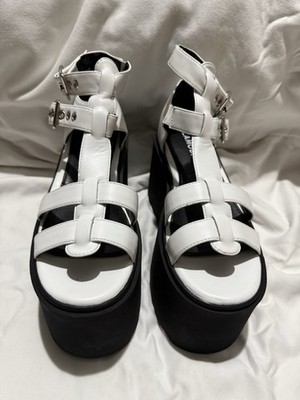 Lamoda Just Peachy White Platform Sandal Womens Size 7 New Without Box