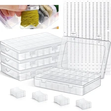 Embroidery Floss Organizer Box Set, Includes Compartments Cross Stitch Organizer