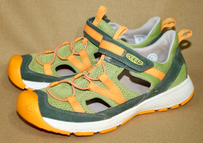 KEEN Kids' Motozoa Sport Sandals Youth/Junior Unisex Size 5 Green Orange 1030188