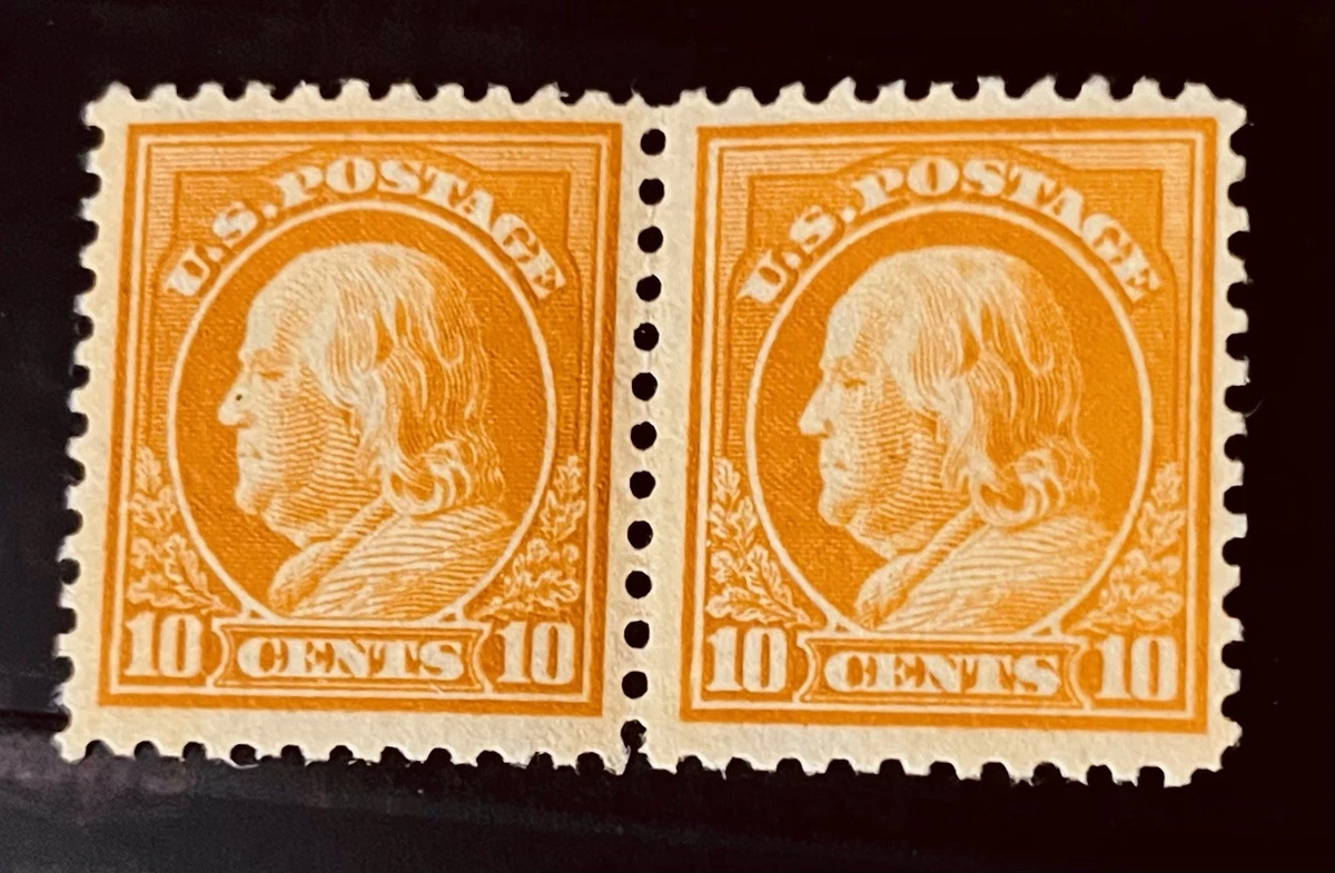 F/VF (Fine/Very Fine) Yellow Unused US Stamps (1901-1940) 10 Cent