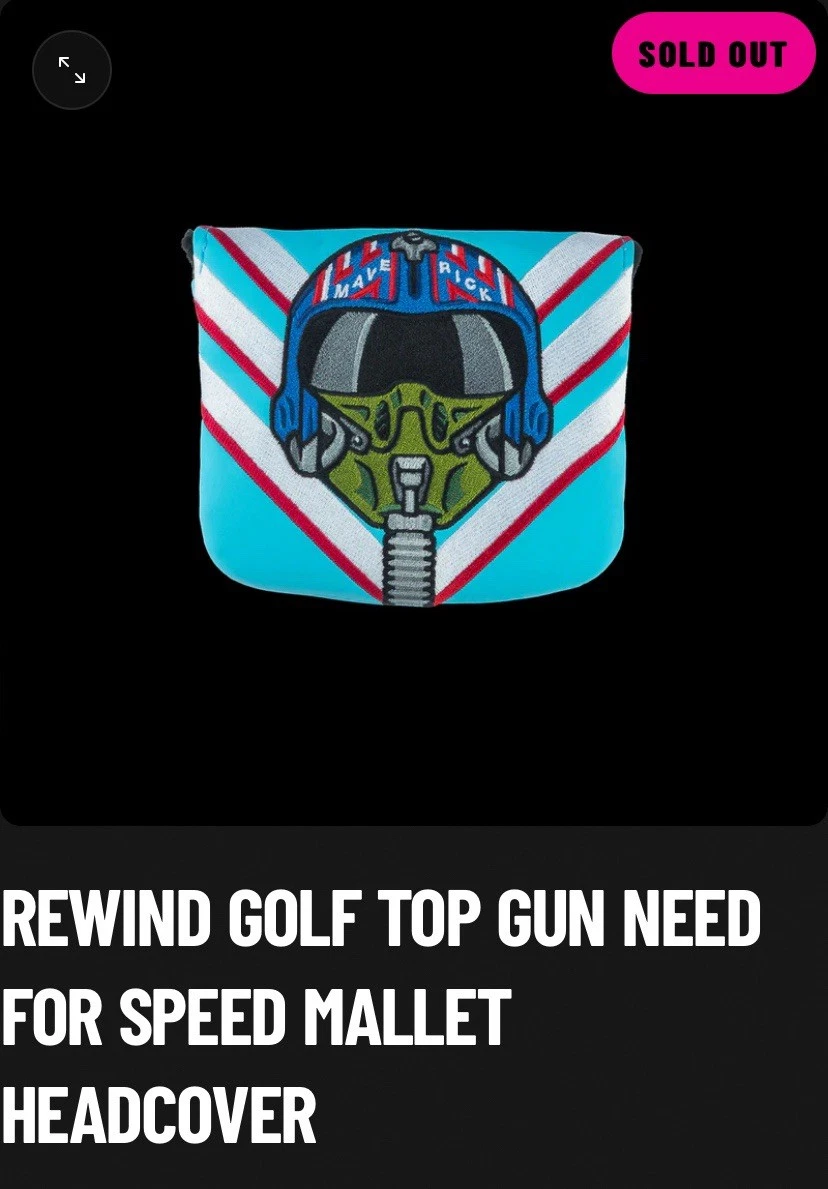 Rewind Golf x Top Gun Maverick Mallet Putter Head Cover