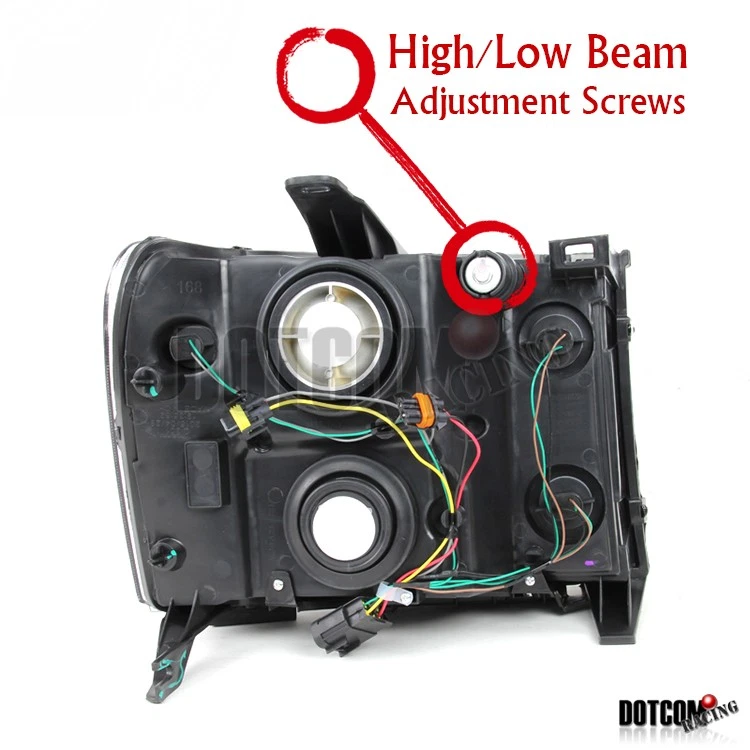 Fit 07-13 GMC Sierra 1500 2500HD Chrome Diamond Headlights+Black LED Tail Lamps Foto 2 de 4