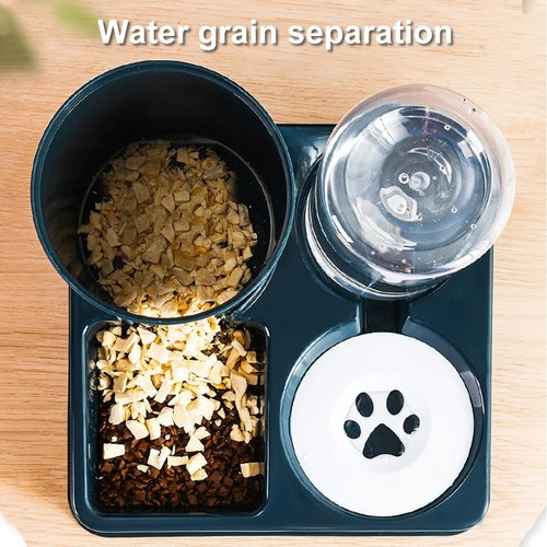 Mangiatoia automatica per gatti dispenser acqua set 2 in 1 cibo e acqua per animali domestici - Foto 15 di 17