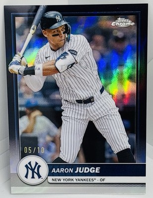 2026 Topps Chrome Aaron Judge RARE BLACK Refractor /10 SSP New York Yankees MVP
