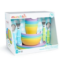 Baby Feeding Set 16pc Plates Bowls Cups Utensils Toddler Munchkin Supplies