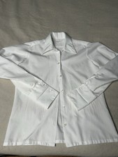 Vintage 1960  s Saks Fifth Avenue Loop Collar Button Down Shirt Sz 12 Small/M B17