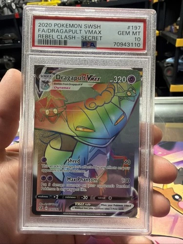 Dragapult Vmax 197/192 Secret Rare PSA 10 Pokemon TCG From Rebel Clash