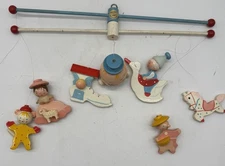 Vintage By Irmi Nursery Rhyme Hand Painted Humpty Dumpty Baby Crib Mobile