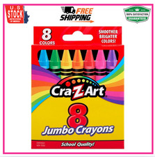 Cra-Z-Art 8ct Jumbo Crayons for Children, Back to School Essential for Ages 3 