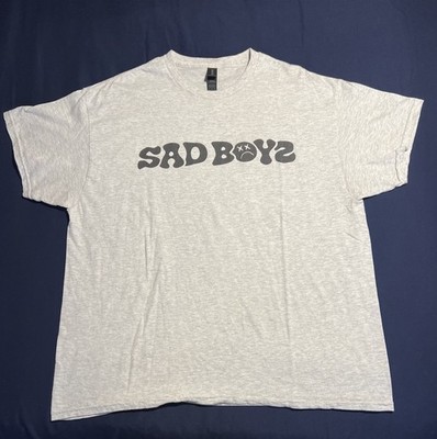 Junior H Sad Boys Graphic Double-Sided Light Gray T-Shirt XL