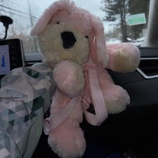 FAO Schwarz Plush Pink Penelope Puppy Dog Backpack 18" 2015 Toys R Us