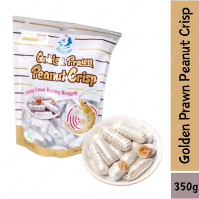 New Golden Prawn Peanut Crisp Candy by TwinFish 350g x 2packs -Exp 2026