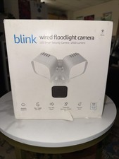 NEW Blink Outdoor Wired Floodlight Security Camera HD video 2-way audio - WHITE