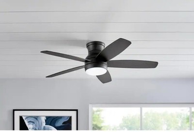 Home Decorators Ashby Park 52'' LED Ceiling Fan Matte Black NEW Sealed Box