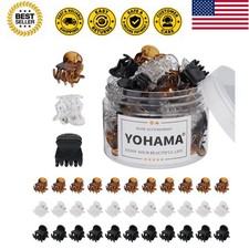 36Pcs Mini Hair Claw Clips Kids Adult Strong Hold Bangs Clips 3color