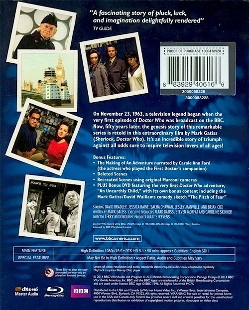 An Adventure in Space and Time (2013) Doctor Who | w/Slipcover OOP | Blu-ray - Image 2 of 4