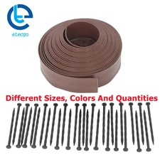 No Dig Lawn Border L-shaped Lawn Garden Edging Kit With Anchoring Spikes Plastic