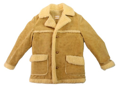 #ad VTG Fingerhut Fashions US Men’s M Vegan Faux Suede Fur Shearling Coat Jacket $99.99