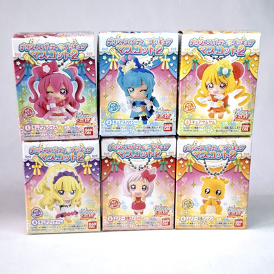Pretty Cure Delicious Party Maskottchen 2 Komplettset 6 Mini Figuren Schlüsselanhänger Neu 
