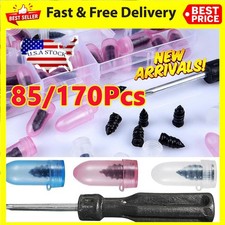 85/170X Tire Repair Rubber Nails Car Tyre Puncture Repair Screws w/ Screwdriver