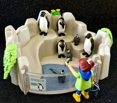 playmobil - le bassin des manchots empereur - zoo - animaux sauvages - Photo 1/4