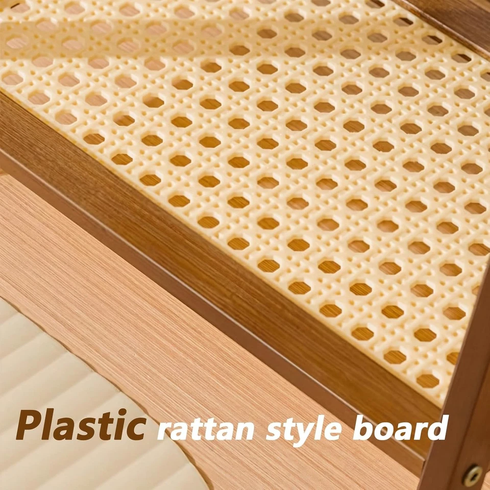 Wicker-Look Coffee Station Organizer, Bamboo Mug Holder Countertop, Kitchen - Image 2 of 4