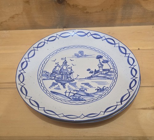 2 Carmona 1982 dinner plates with picture of ship on both 11-3/8"W - Picture 4 of 5