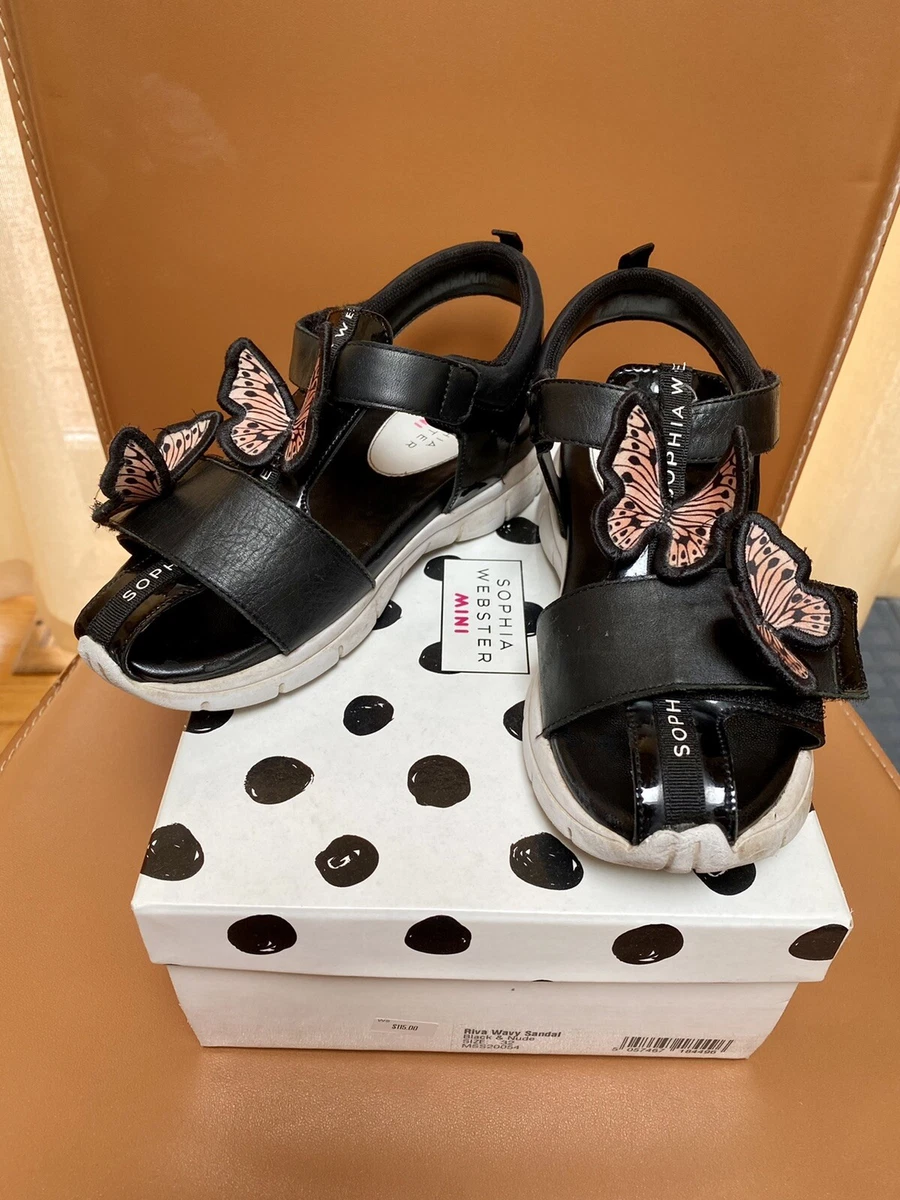 Sophia Webster Mini Kids Girl Riva Wavy Butterfly Sandals Size 32 1 2Child US