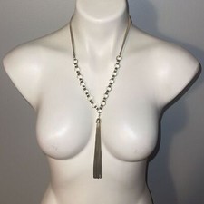 Corded & Matte Gold Chain & Tassel Adjustable Necklace by Cookie Lee #11677