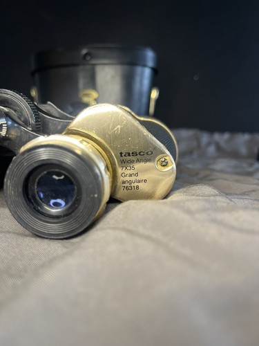 VTG Tasco Binoculars 1976 Montreal Olympics 7x35 Wide Angle w/Leather Case Read* - Picture 6 of 19