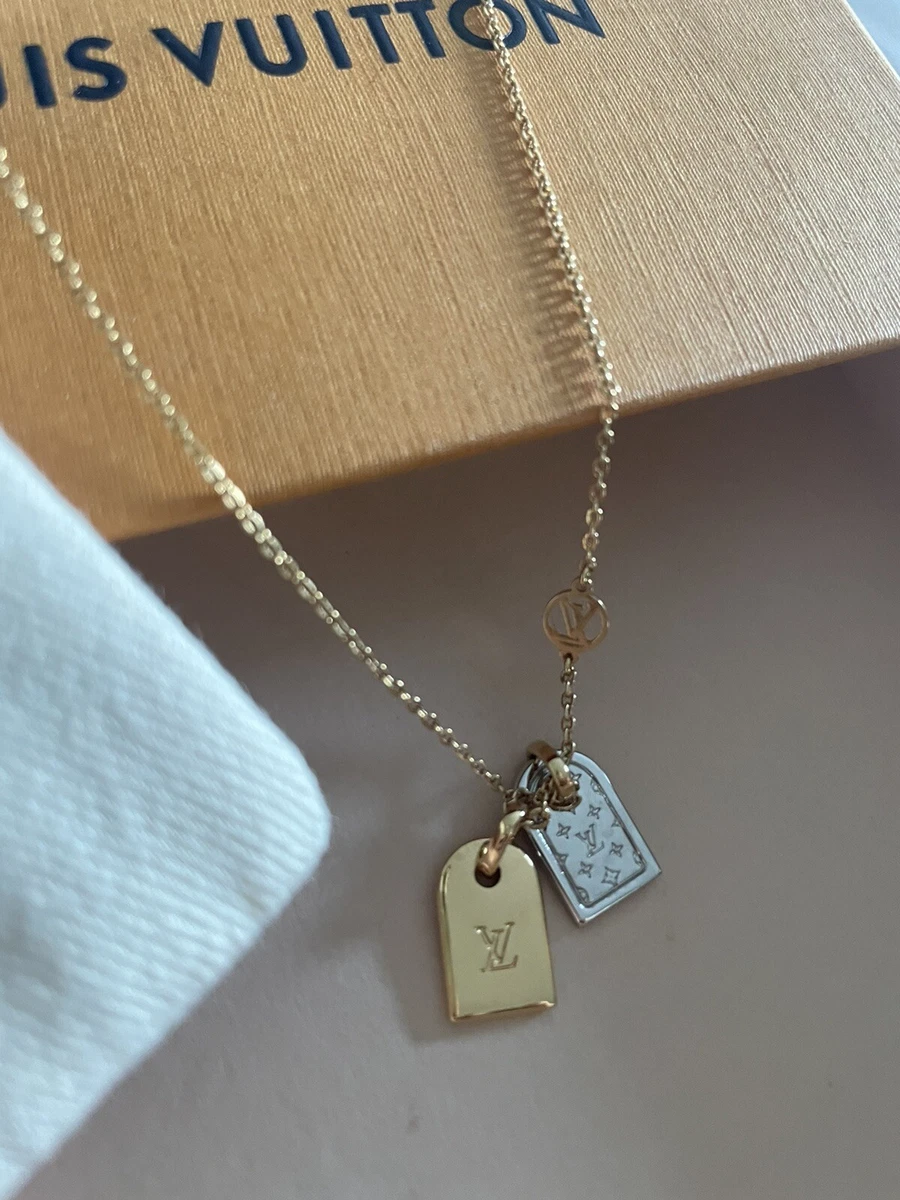 louis vuitton dog tag necklace