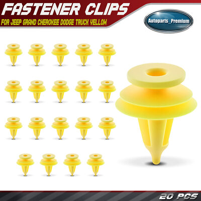 20Pcs Nylon Truck Trim Panel Retainer Clips Triple Head for Jeep Dodge Chrysler