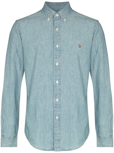 【ヴィンテージ】ralpn lauren DUNGAREE WORKSHIRT Vintage Polo Ralph Lauren Shirt XXL Mens Dungaree Workshirt