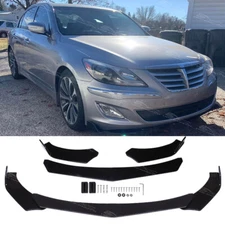 For Genesis G70 G80 G90 Sedan Gloss Black Front Bumper Splitter Spoiler Lip Body