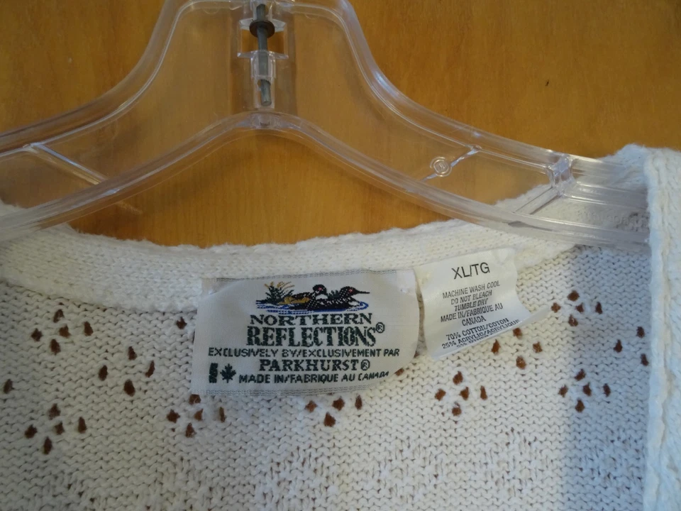 (BEO 5) Northern Reflections Parkhurst Ivory Button Up Sweater Vest, Size XL - Image 3 of 4