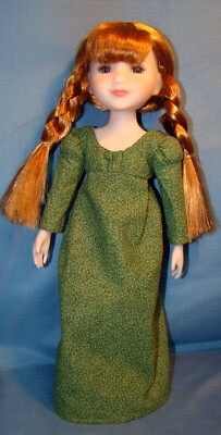 Regency/Empire early 1800s style Green dress RRFF Ruby Red Fashion Friends dolls