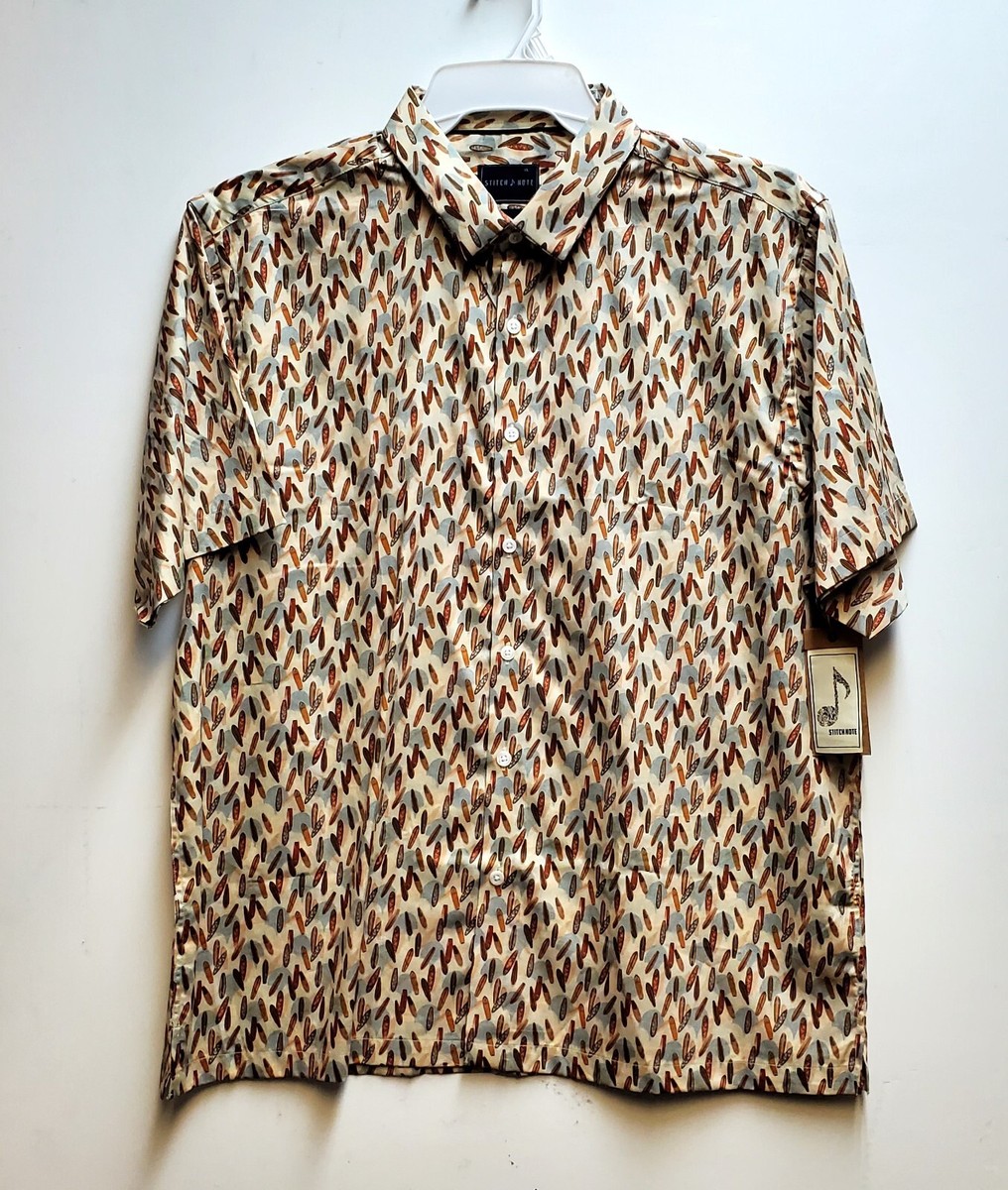 STITCH NOTE Men's S/S Woven Shirt - Rust Orange - XL - NWT | eBay