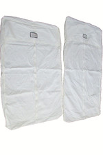 2 LOT Gucci Zip-Up Garment Dust Bags Cream Approx. 26" x 42"  54" x 28"-NWOT