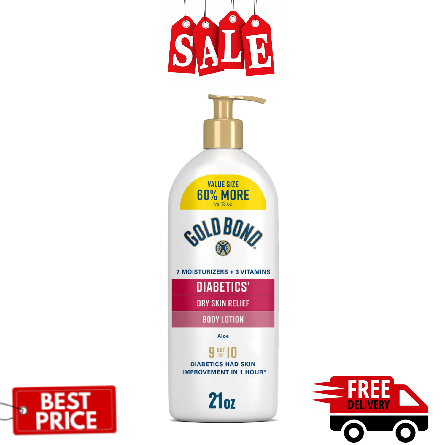 Gold Bond Diabetics Dry Skin Hand and Body Lotion 21 oz