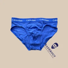 Calvin Klein CK men Blue cotton stretch hip brief underwear size S L