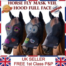 LTG PRO  Pferde Fliegenmaske Pony Cob Ganz Mi...