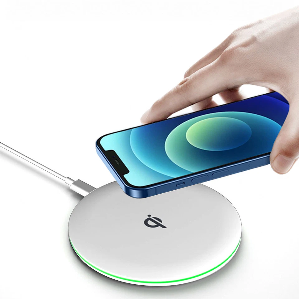 Wireless Charger 15W Qi Charging - Wireless Charging Pad Qi Fast Charger - Weiß - Bild 3 von 4