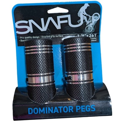 SNAFU Bicycle Dominator Pegs Grip Surface For 3/8''x26T  Threaded Axles Metal